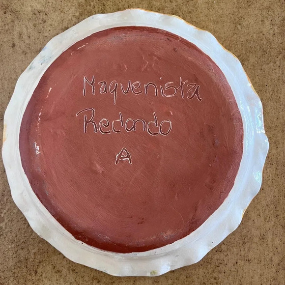 Hand‎ painted Portuguese Pottery Clay Terracota Dish with Lid Floral Design - Picture 8 of 8